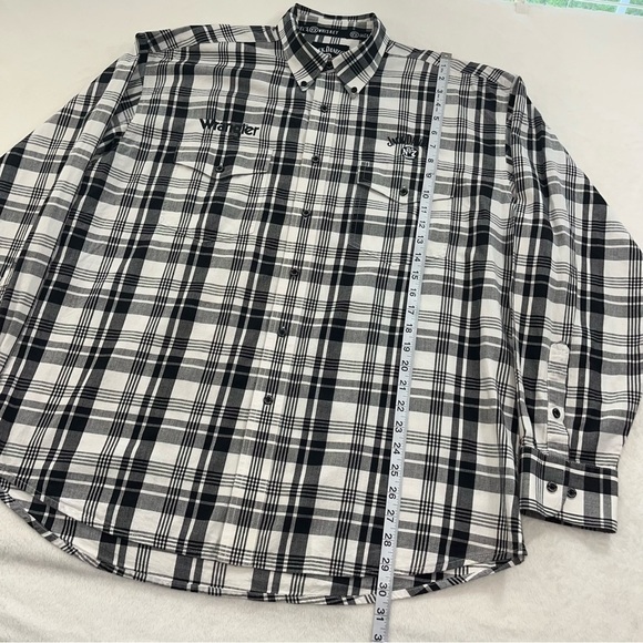 Jack Daniels Wrangler Button Western Shirt Plaid  Mens Sz XL Embroidered Logo - Picture 7 of 12